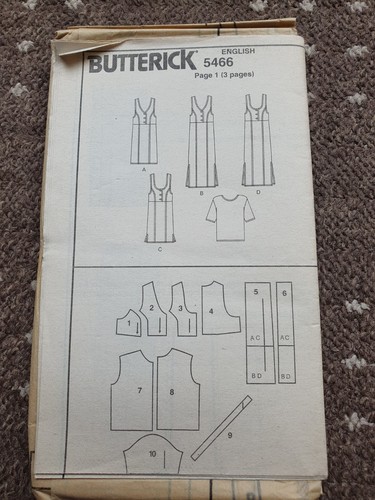 Butterick 5466 misses - misses, dresses