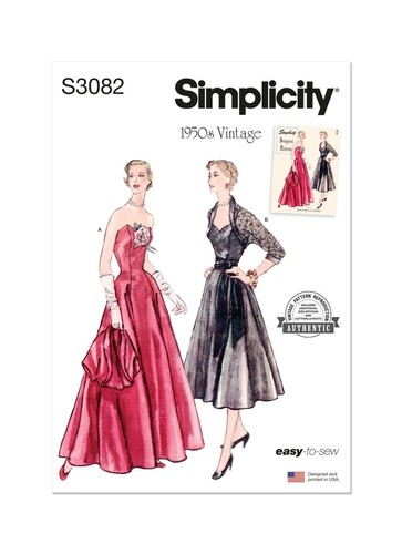 Simplicity 3082 misses - misses, 1950's