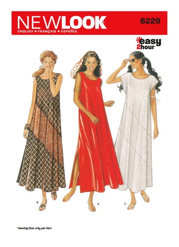 New look 6229 misses dresses - look,