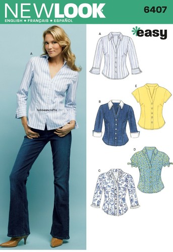 New look 6407 shirts tops - look,