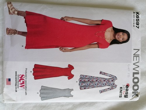 Newlook k6597 jersey dress - k6597,