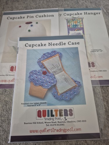 Trio cupcake sewing - cupcake,