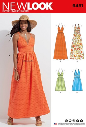 New look 6491 misses dresses - new,