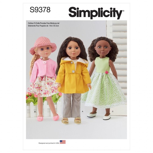 Simplicity 9378 dolls clothes - 9378,
