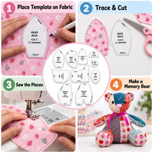 Memory bear template - bear,
