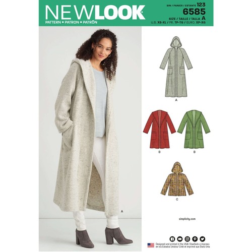 New look 6585 coat - new,