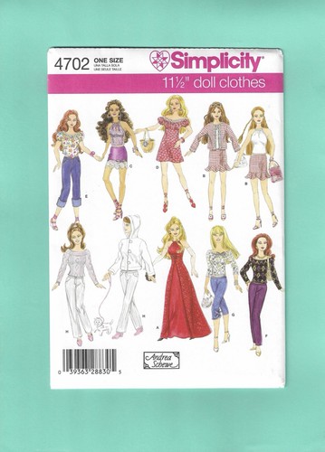 Simplicity 4702 fashion doll - simplicity,