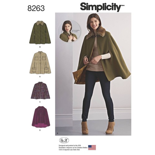 Simplicity 8263 capes - capes, &