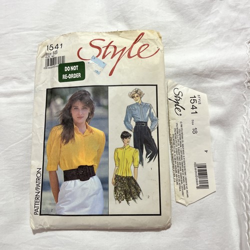 1988 sewing pattern style 1541 - 1988,