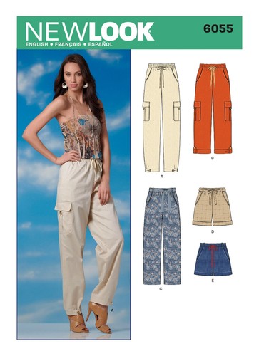New look 6055 trousers shorts - new,