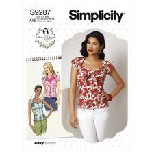 SIMPLICITY 9287 MISSES TOPS