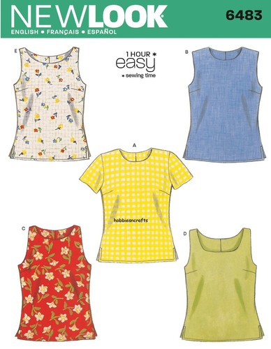 New look 6483 tops - look,
