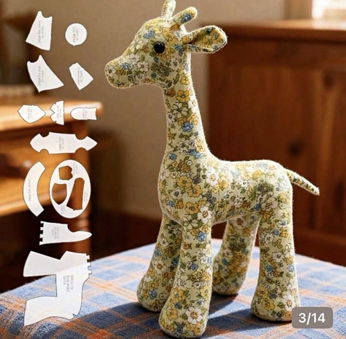Giraffe soft toy sewing - soft,