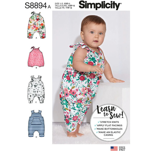 Simplicity 8894 romper babies - simplicity,