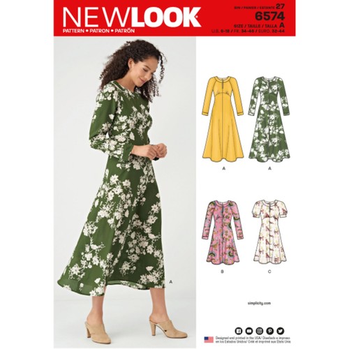 New look 6574 sewing - new, pattern