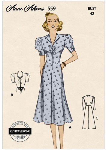 1930s tea dress vintage - tea, sewing
