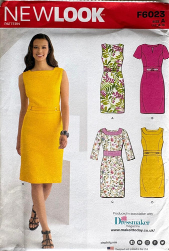 New look sewing pattern f6023 - pattern,